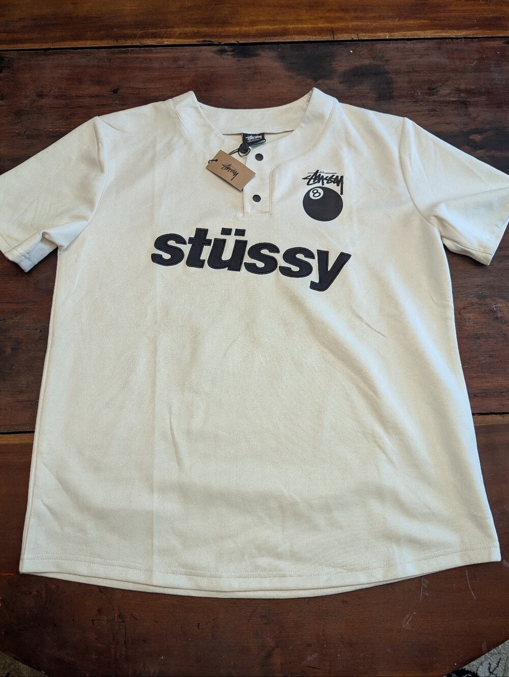 NWT Stüssy 8 Ball Henley T Shirt